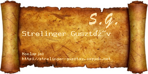 Strelinger Gusztáv névjegykártya